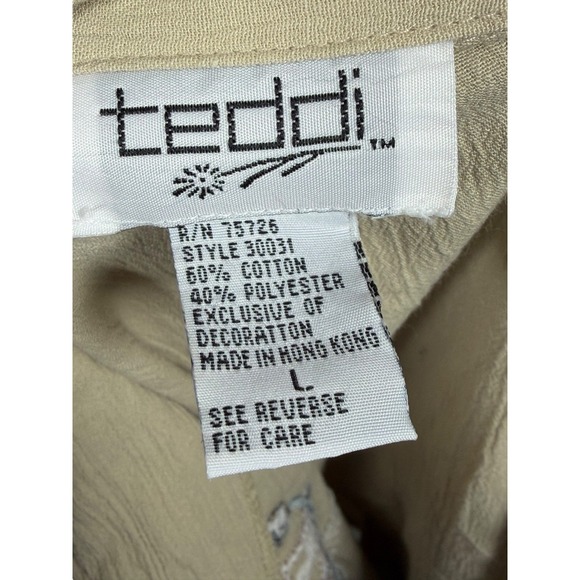 Teddi Embroidered Cat Knit Jacket L Grandmacore‎ Boho Crochet Cozy Cottage - Picture 10 of 10